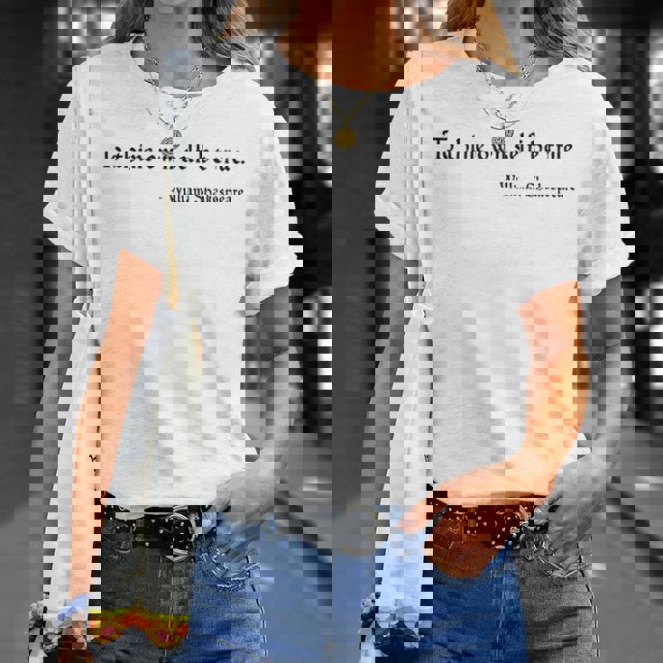 To Thine Ownelf Be True ウィリアム・シェイクスピア ハムレット Tシャツ 彼女への贈り物