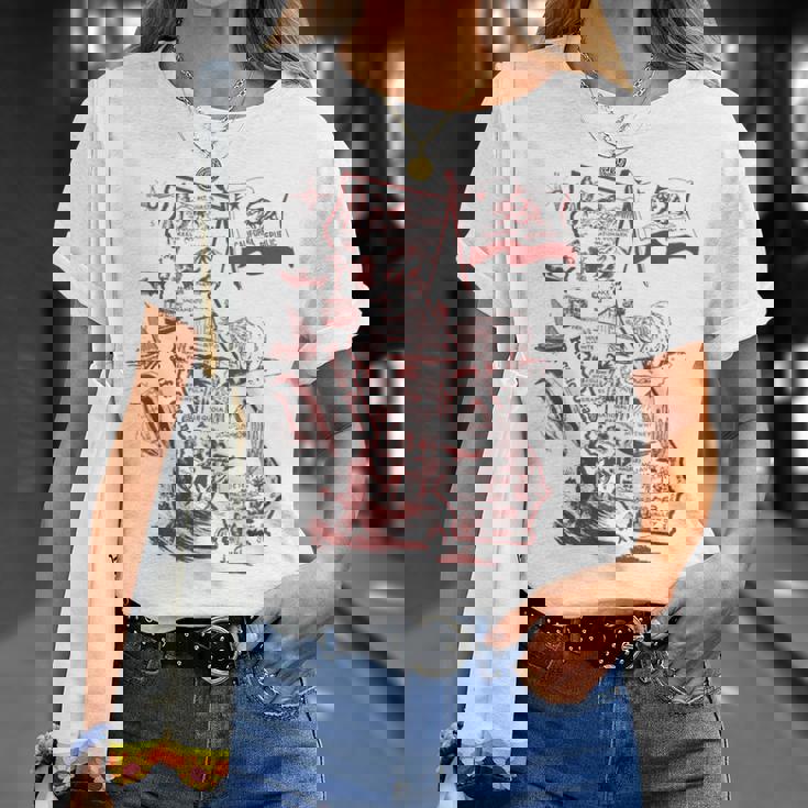 Trendy California Republic Landmarks Map Outlineintage Tシャツ 彼女への贈り物