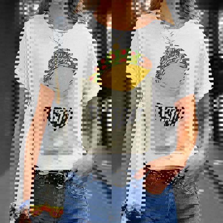 Trendy Taco Tuesday Pocket Food Humour Tシャツ 彼女への贈り物