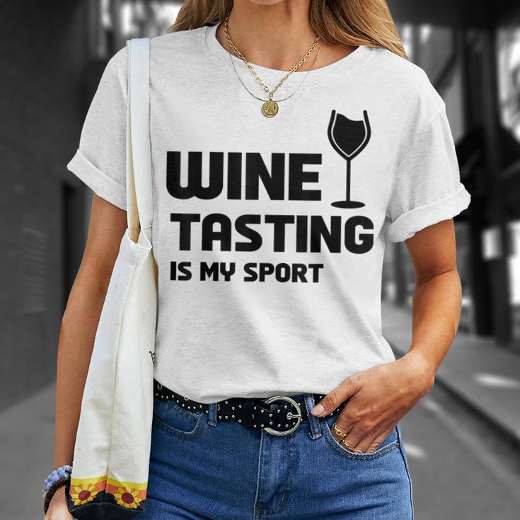 Wine Tasting Is Myport 面白いワインの名言 Tシャツ 彼女への贈り物