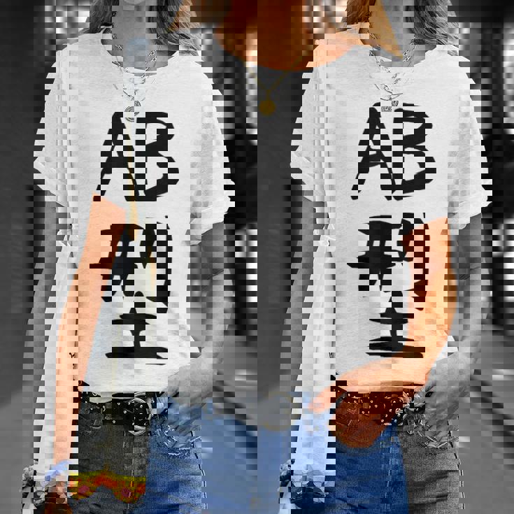 【Ab型】ギャグ ネタ ウケ狙い 贈り物 ギフト 面白い 文字 おもしろ Tシャツ 彼女への贈り物