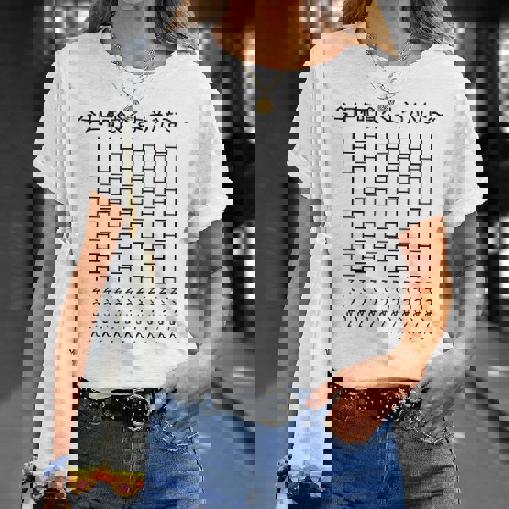 【今日何食べようかな そうめん】あみだくじ 麺 素麺 遊び心 おもしろ 面白い ユーモア ギャグ ネタ ウケ狙い 笑える Tシャツ 彼女への贈り物