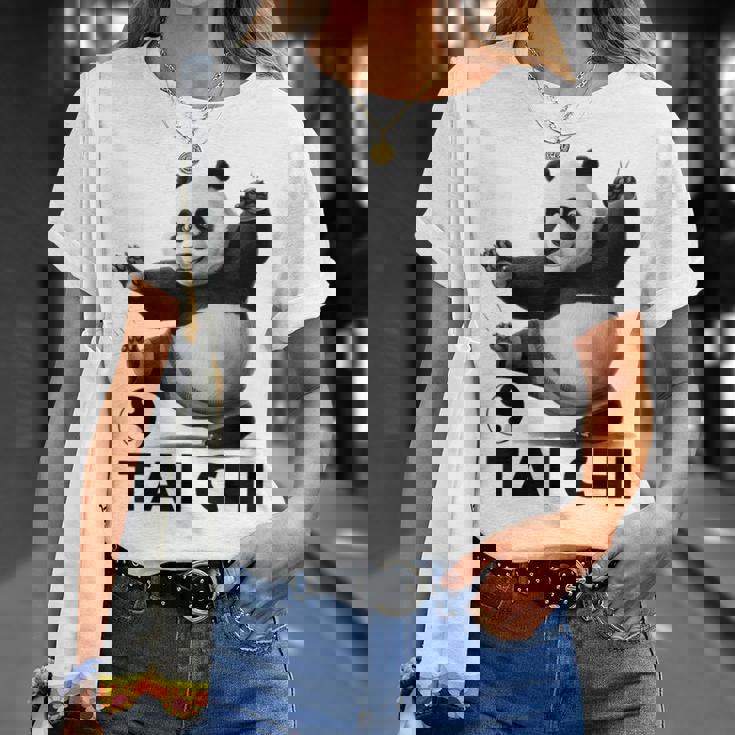 おもしろパンダ 動物 太極拳 格闘技 陰陽バランス Tシャツ 彼女への贈り物