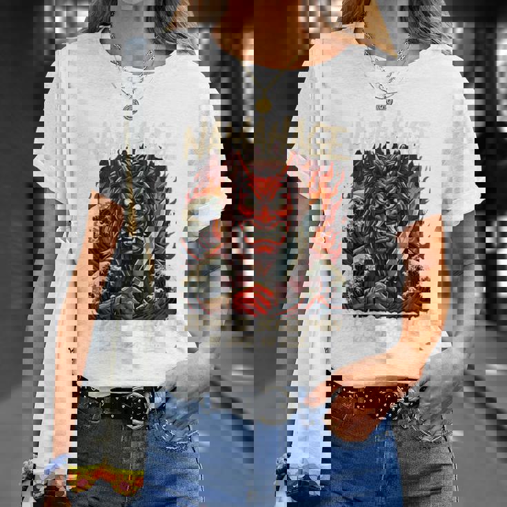 なまはげ 日本のブギーマン 、民話 妖怪 鬼 デーモン 波のアート Tシャツ 彼女への贈り物