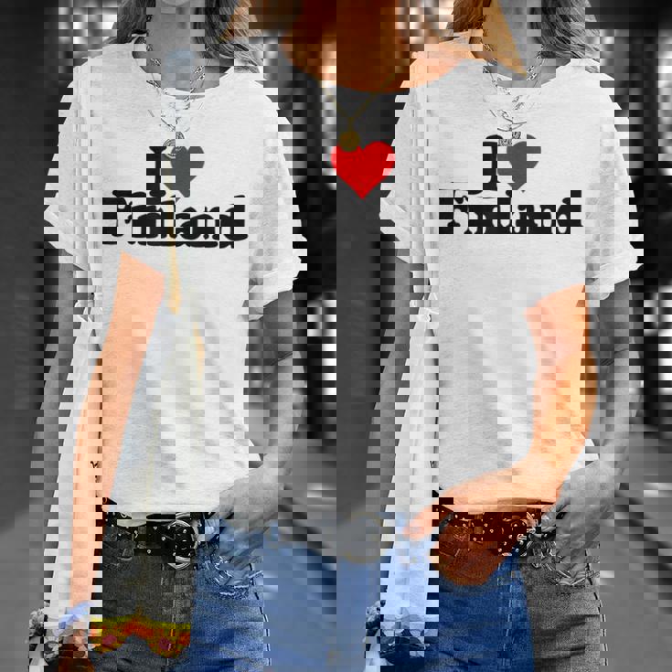 アイラブハートフィンランド Tシャツ 彼女への贈り物