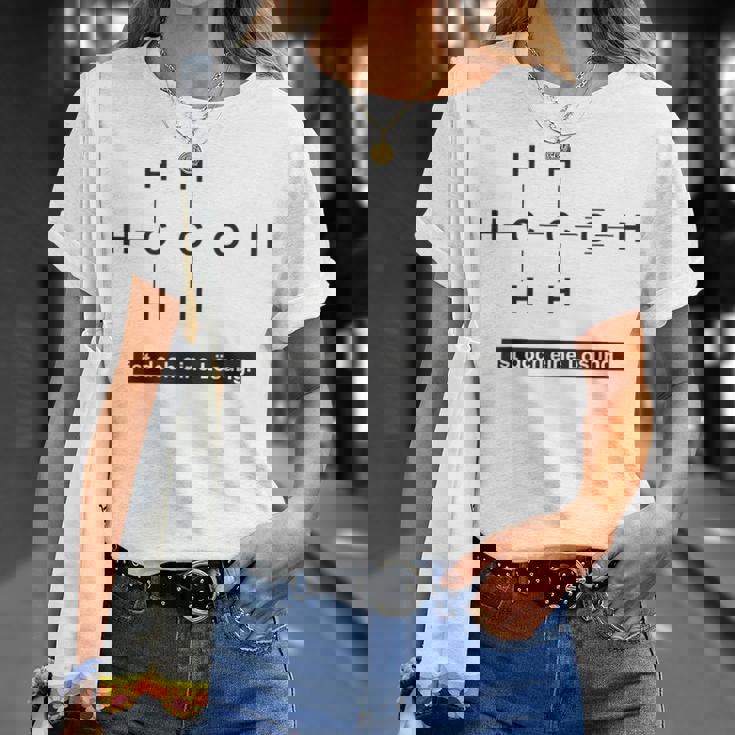 アルコールはソリューション 化学成分エタノール Tシャツ 彼女への贈り物