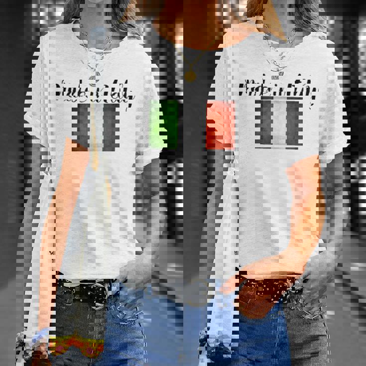 イタリア製イタリア国旗シャツ。 Tシャツ 彼女への贈り物