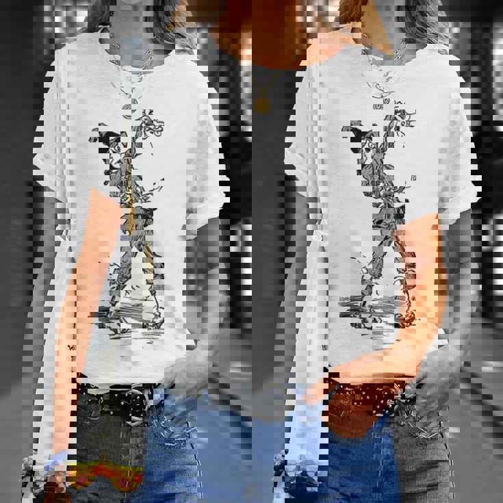 オズの土地 ビンテージアート ハロウィーン オズの魔法使い かかし Tシャツ 彼女への贈り物