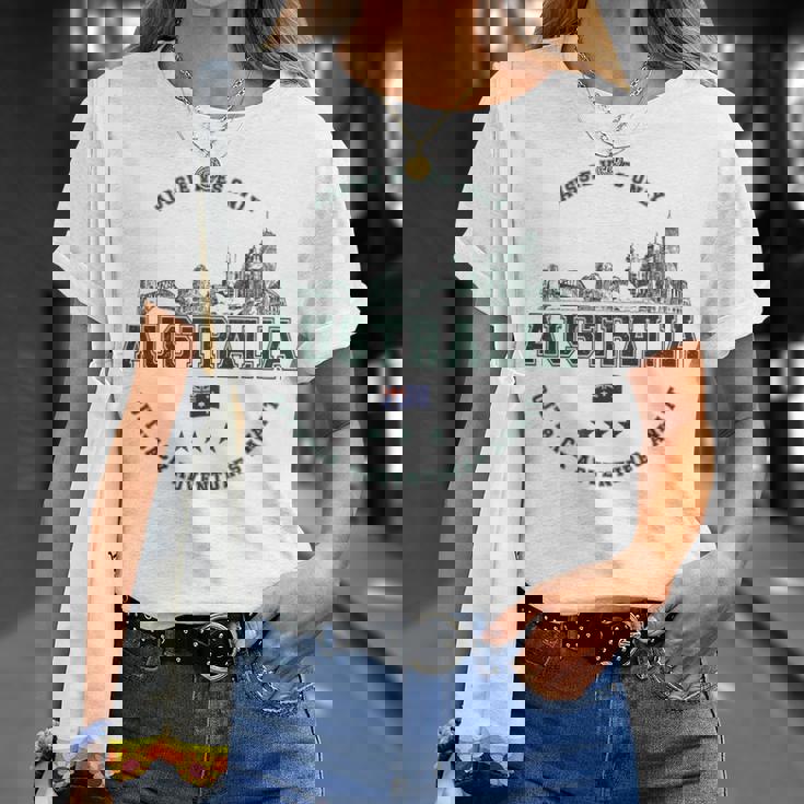 オーストラリアヴィンテージお土産オーストラリアのランドマーク Tシャツ 彼女への贈り物