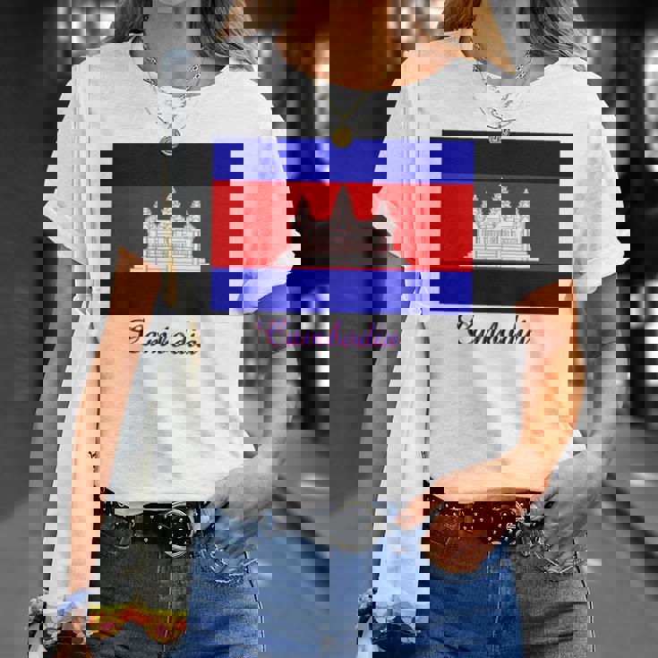 カンボジア カンボジア国旗 お土産 Tシャツ 彼女への贈り物