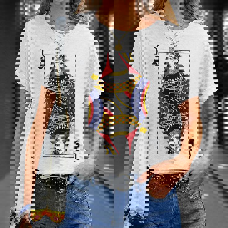 クイーンクラブ ポーカーカード トランプ ブラックジャックカード 長袖tシャツ Tシャツ 彼女への贈り物