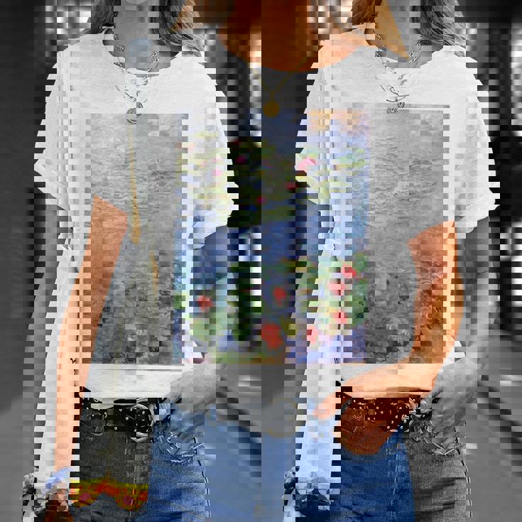 クロード・モネ 睡蓮 Tシャツ 彼女への贈り物