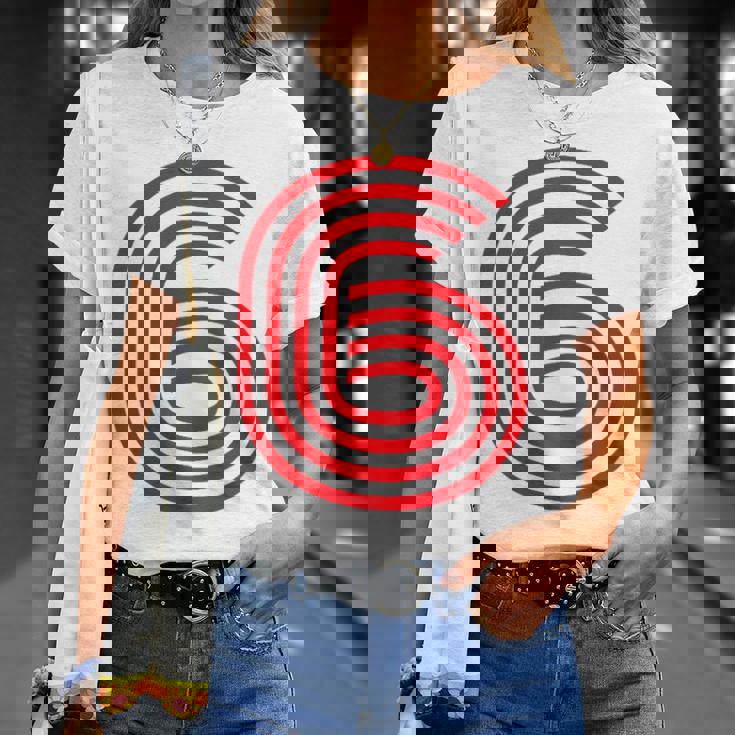 クールなレトロなレタリングジャージ、背番号6 6Eis Tシャツ 彼女への贈り物