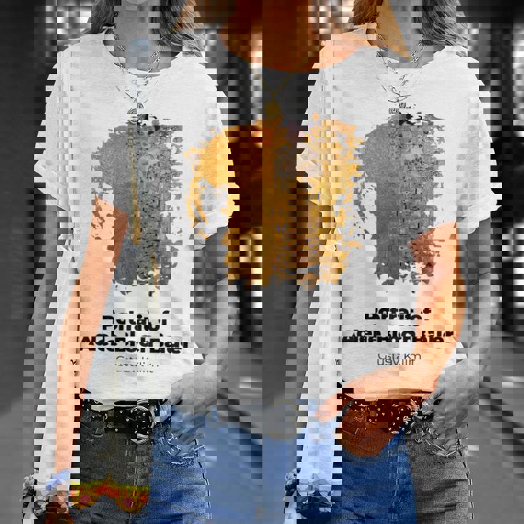 グスタフ・クリムト作 アデル・ブロッホバウアー・グランジの肖像 Tシャツ 彼女への贈り物