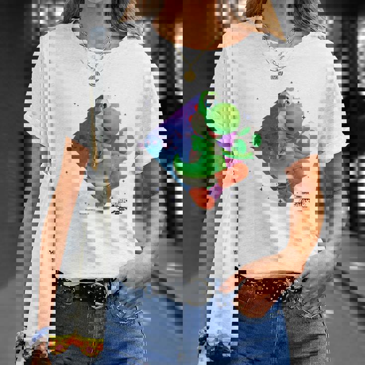 ザ・スーパーマリオギャラクシー・ムービーyoshi In Action Tシャツ 彼女への贈り物