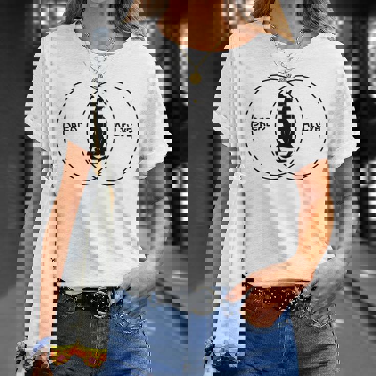 シュレディンガーの猫ベン図 長袖tシャツ Tシャツ 彼女への贈り物