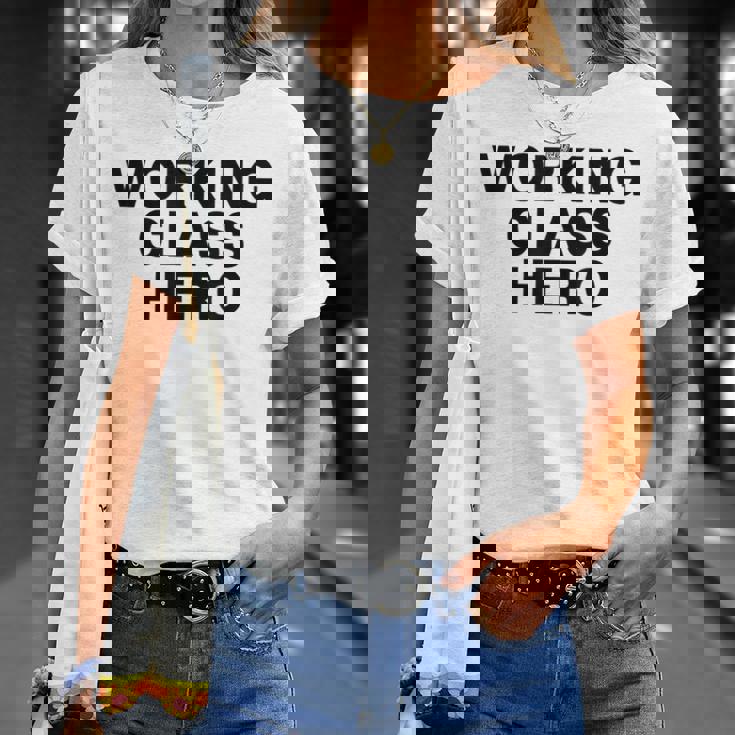 ジョン・ロック平和活動家が着用したワーキングクラスヒーロー。 Tシャツ 彼女への贈り物