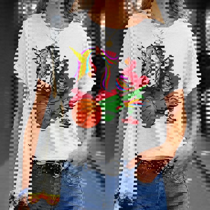 ダビングユニコーン マラウイ バスケットボールファンジャージー マラウイ国旗 Tシャツ 彼女への贈り物
