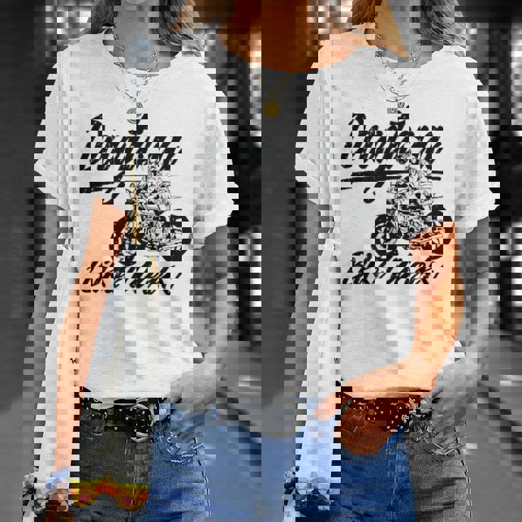 デイトナdaytona ビーチバイクウィーク レトロアンティーク調オートバイデザイン Tシャツ 彼女への贈り物