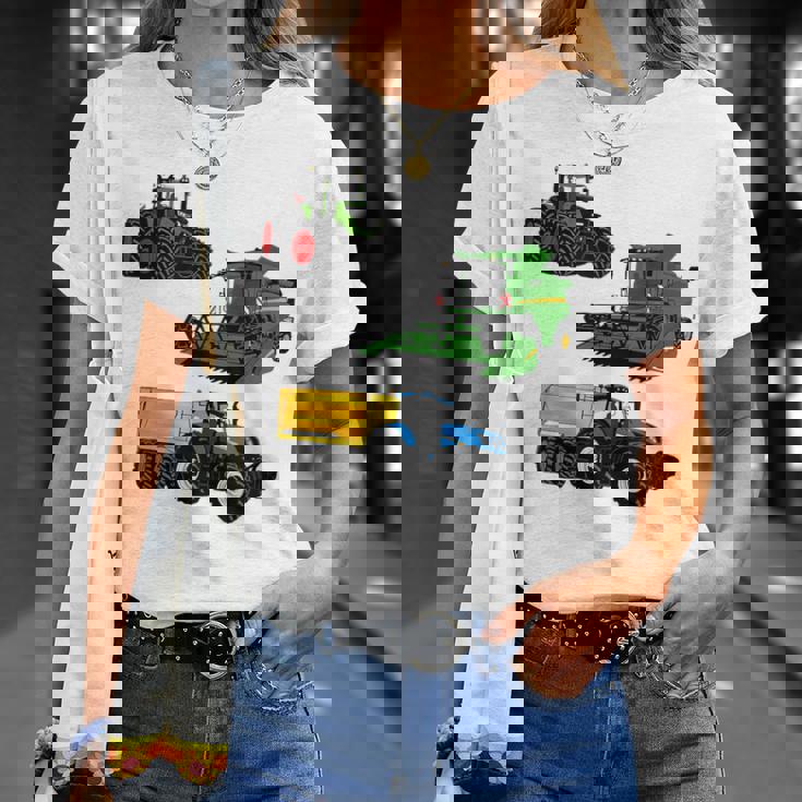 トラクター トラクター コンバインハーベスター 農家 農業 Tシャツ 彼女への贈り物