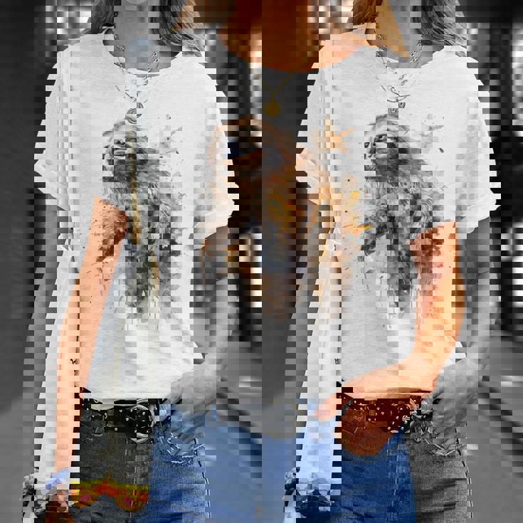 ナマケモノのアートワーク 動物ナマケモノ Tシャツ 彼女への贈り物