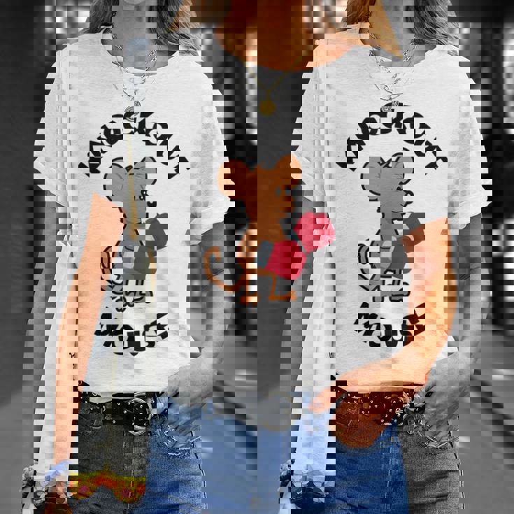 ノックアウトマウス 面白い科学、微生物学、面白い遺伝学 Tシャツ 彼女への贈り物