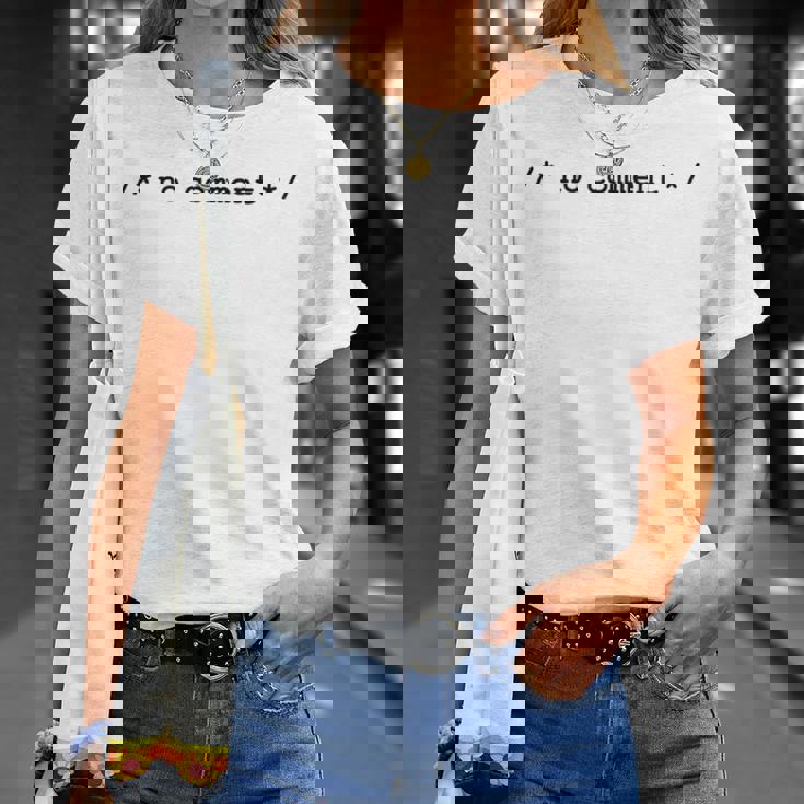 ノーコメントプログラマーtシャツ Tシャツ 彼女への贈り物