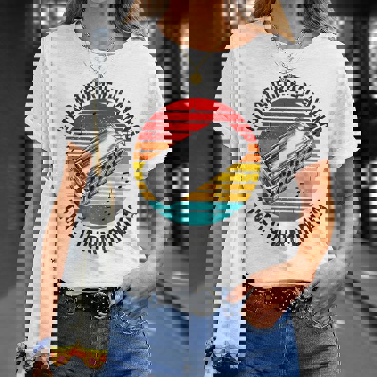 ハーモニカプレーヤー メンズ レディース ファニー ハーモニスト ハーピスト Tシャツ 彼女への贈り物