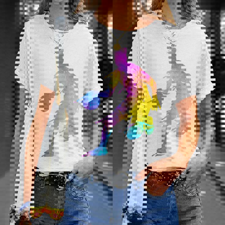 バスケットボール カラフル スプラッター ティーン ガールズ バスケットボール コーチ Tシャツ 彼女への贈り物