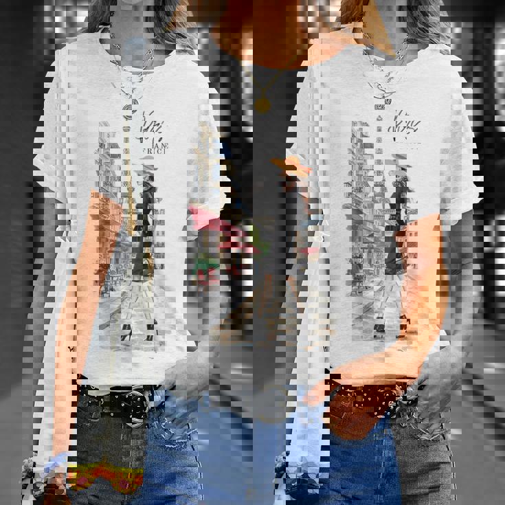 パリジャン エレガンス エッフェル塔 ファッション アート パリ フランス Tシャツ 彼女への贈り物