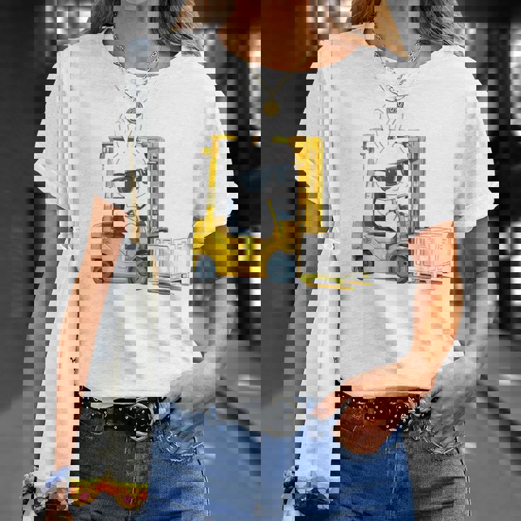 フォークリフト オペレーター フォークリフト ドライバー 物流 うさぎ イースター Tシャツ 彼女への贈り物