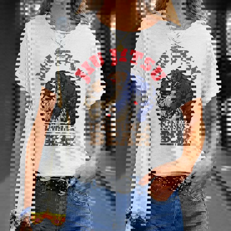 ブラジリアン柔術 Bjj クマのように訓練する 長袖tシャツ Tシャツ 彼女への贈り物