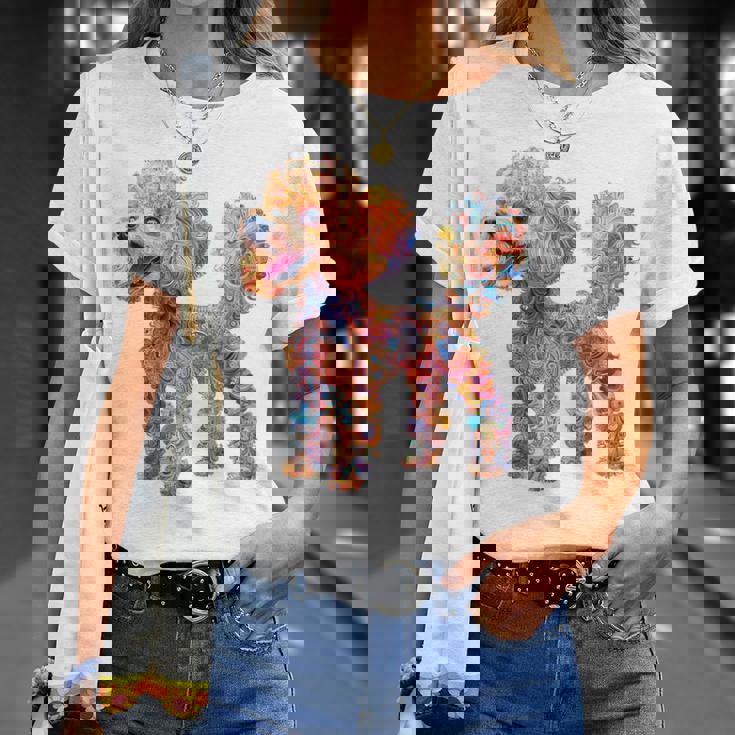 プードル 犬 モチーフ ペット イラスト プードル Tシャツ 彼女への贈り物