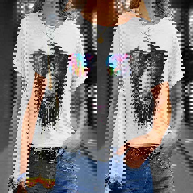 ボルゾイ 犬 モチーフ ペット イラスト サングラス ボルゾイ Tシャツ 彼女への贈り物