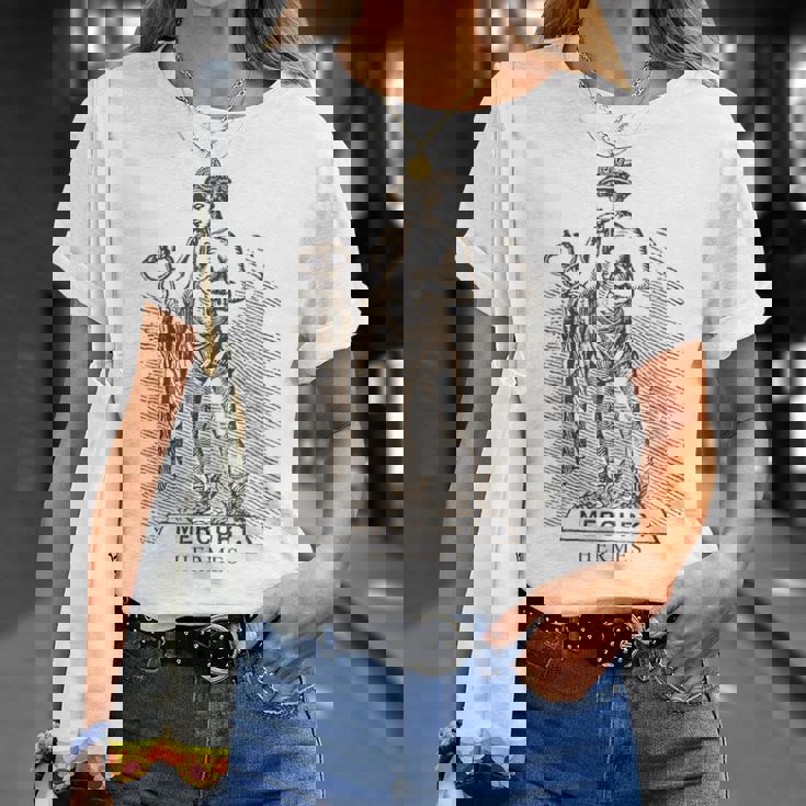 マーキュリー、エルメスの神、泥棒、スポーツ、アスリート Tシャツ 彼女への贈り物