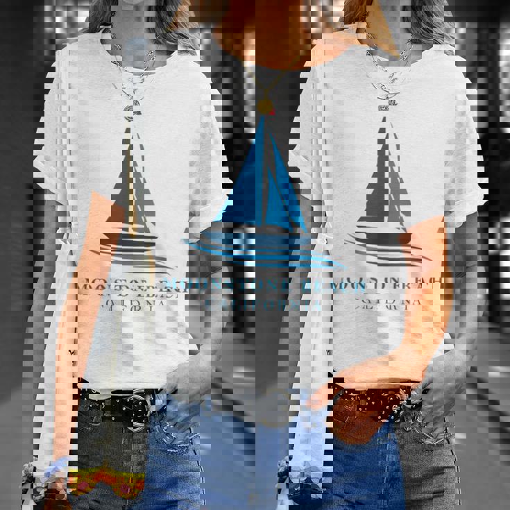 ムーンストーンビーチ カリフォルニア ヨットお土産 Tシャツ 彼女への贈り物