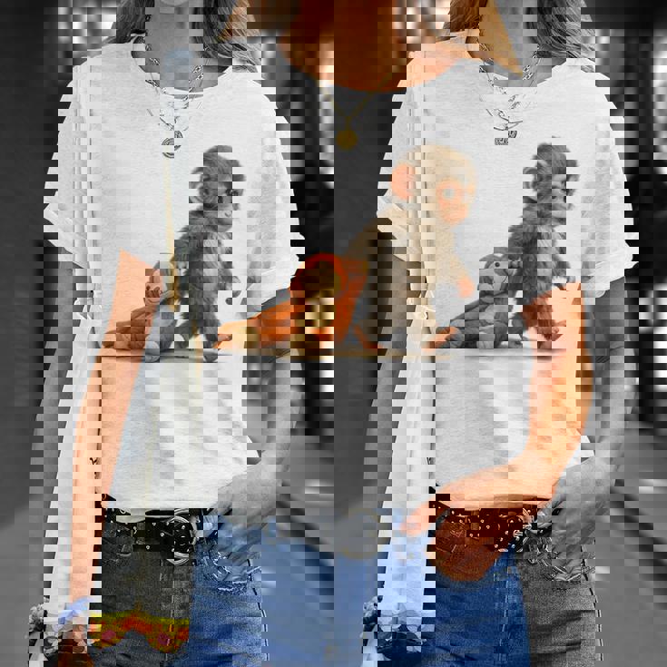 モンキーパンチ ベビー マカク リトルパンチ ビッグ キュート ラブ ぬいぐるみ Tシャツ 彼女への贈り物