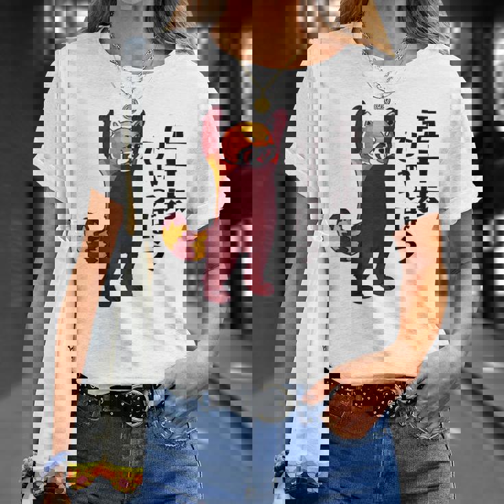 レッサーパンダ イラスト 五十歩ひゃっほう ごじっぽひゃっぽ おもしろ かわいい Tシャツ 彼女への贈り物