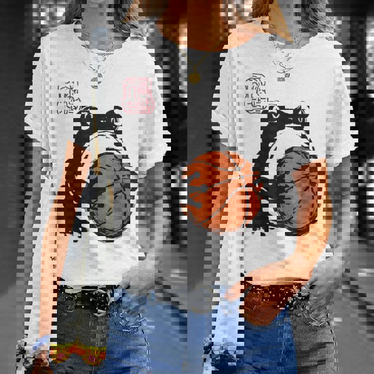 不機嫌そうなカエル 面白い バスケットボール アニメ 日本語 Tシャツ 彼女への贈り物