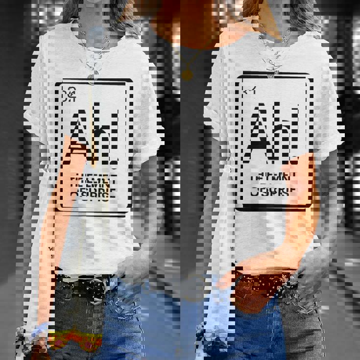 周期表 Ah 驚き元素 化学 科学 駄洒落。 Tシャツ 彼女への贈り物