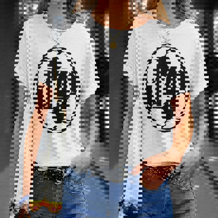 数字 14 Fourn サッカーボール Futbol Tシャツ 彼女への贈り物