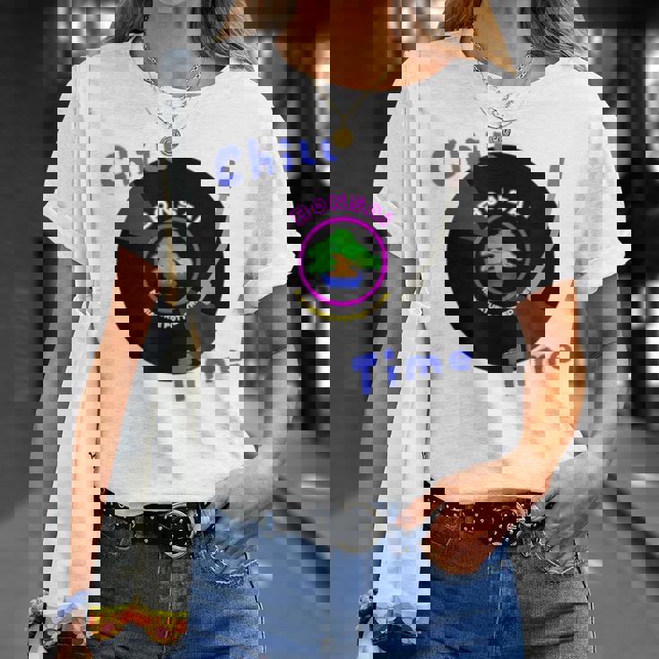 盆栽×レコード 静かに過ごすチル時間デザイン Tシャツ 彼女への贈り物