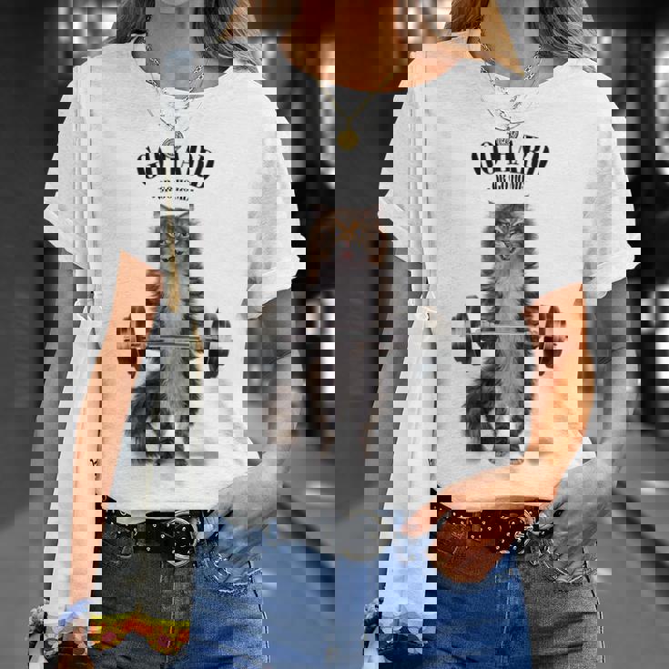 筋トレ ジム やる気がないなら家に帰れ トラ猫 ねこ Tシャツ 彼女への贈り物