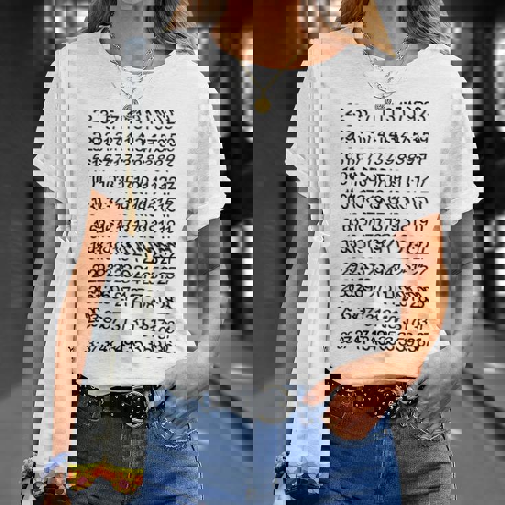 素数 数学 数式 公式 元素記号 化学式 物理 虚数 周期表 円周率 メンズ キッズ 子供 白 プリントosu Tシャツ 彼女への贈り物