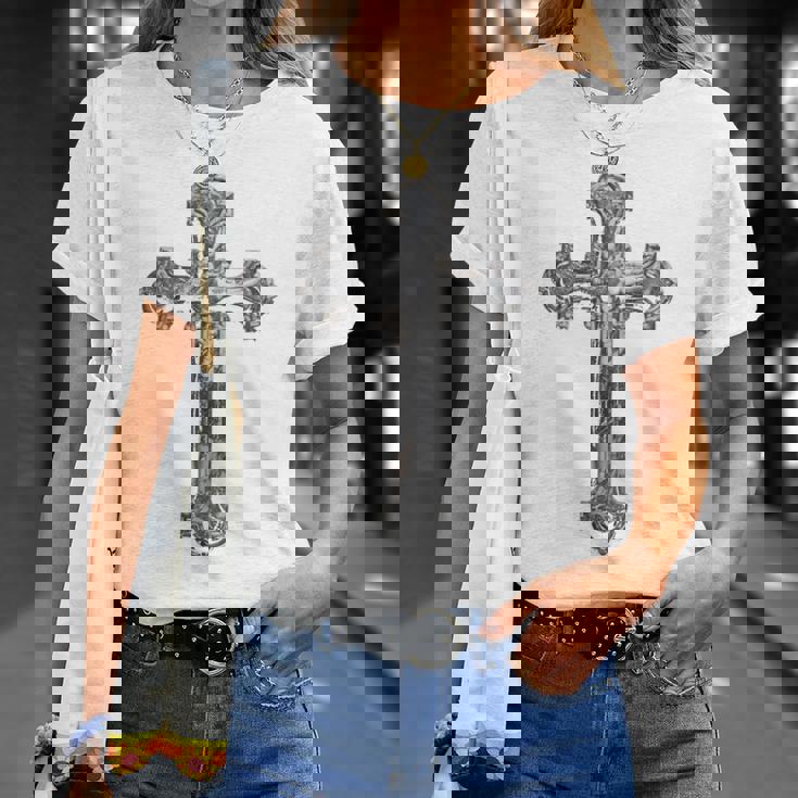 背中に十字架 大きな十字架 クリスチャン Tシャツ 彼女への贈り物