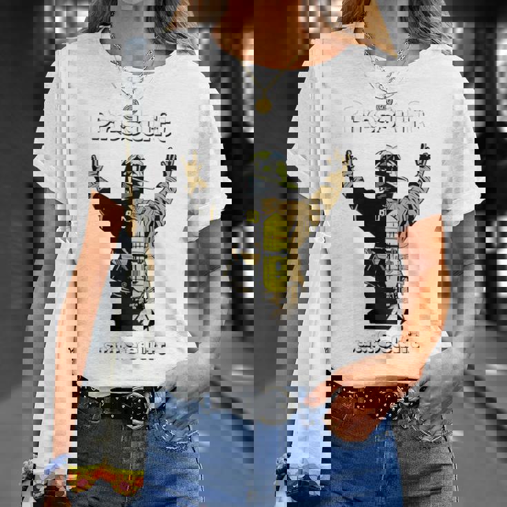 背圧呼吸保護器具 キャリア 消防士 消防隊 Tシャツ 彼女への贈り物