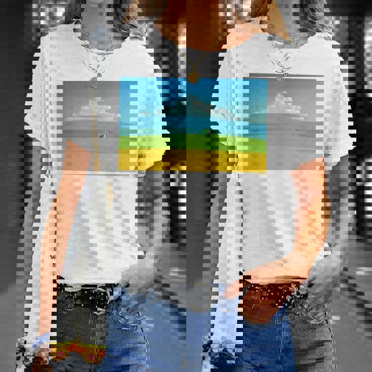 詩とメルヘン 葉祥明 トスカーナの祈り P3031 Tシャツ 彼女への贈り物