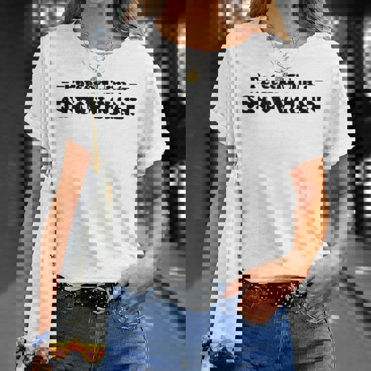 雪だるま ハロウィン コスチューム ごっこ I'm Anowman Tシャツ 彼女への贈り物