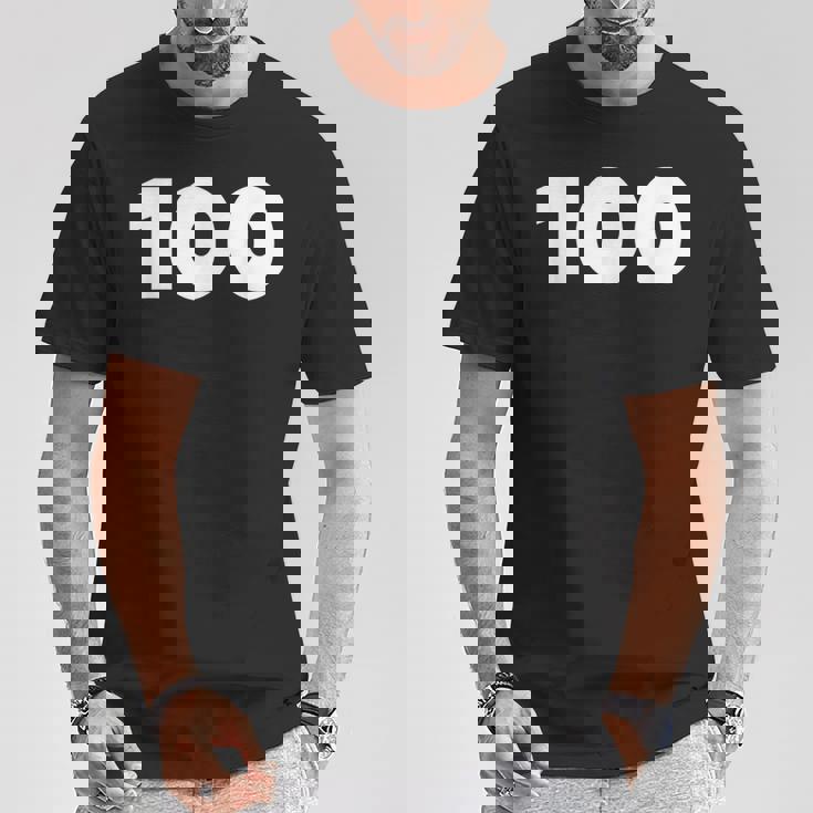 100 数字 サッカー メンズ レディース キッズ ギフト Tシャツ 面白い贈り物