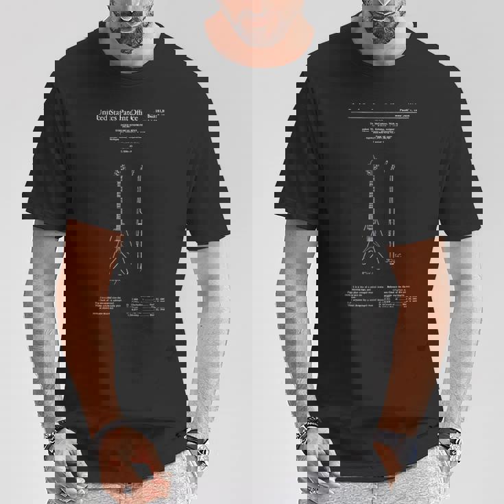 1958 Flying Guitar Patent Musicians Tシャツ 面白い贈り物